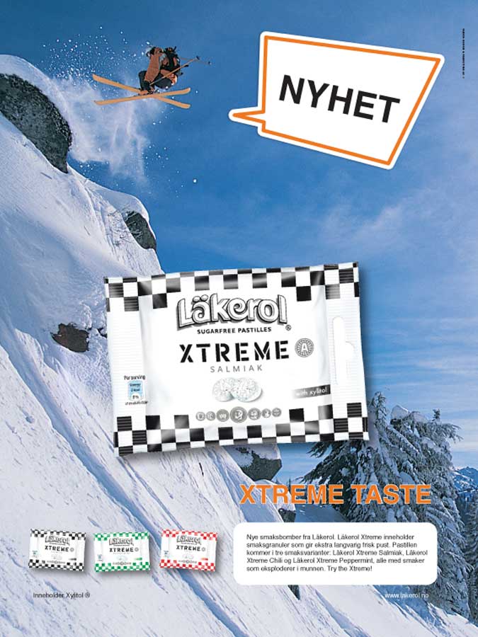 Läkerol Xtreme campaign: adds outdoors