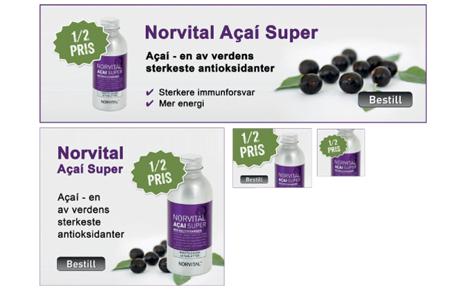 Affiliate banners for Norvital Acai Super